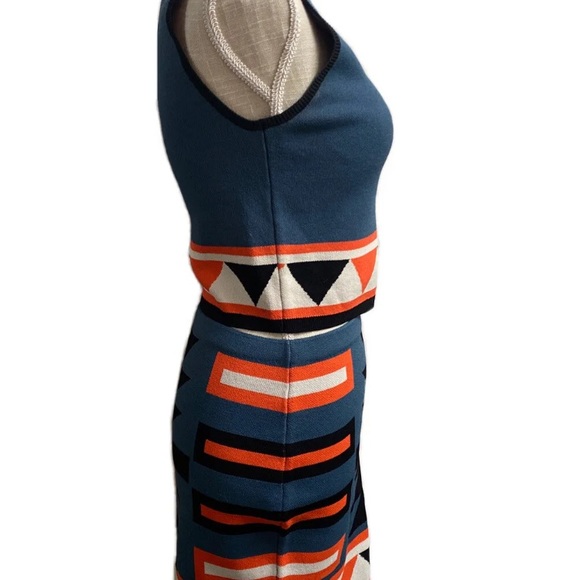 RACHEL ROY - South Western Aztec Skirt Outfit Crop Top Sleeveless Size S NWOT - Picture 6 of 9